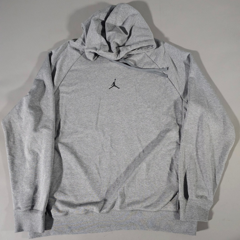Jordan‎ Hoodie Mens XL Gray Dri-FIT Sport Fleece Pullover DQ7327-091